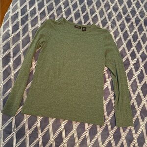 Jones New York Sage Green Crew Neck Top